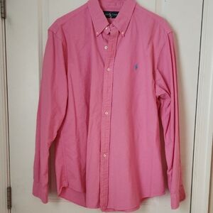 Ralph Lauren Classic Pink Button-Down Shirt for Men